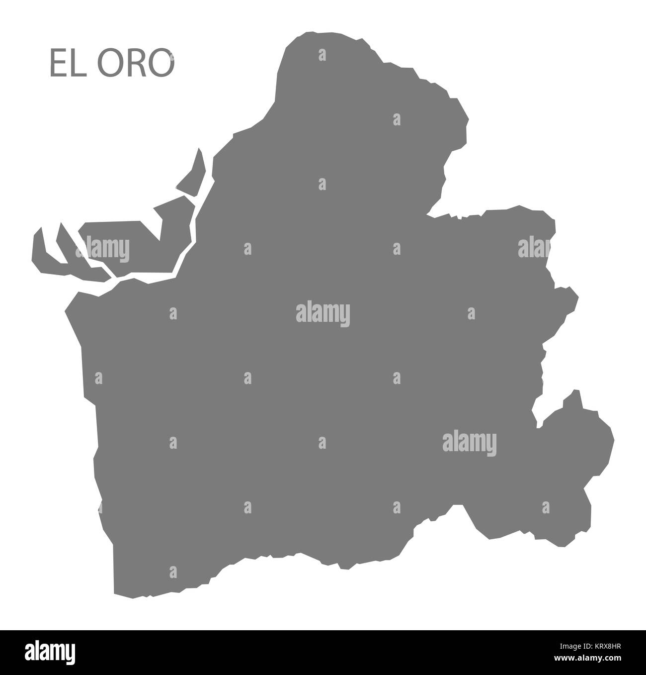El Oro Ecuador Mappa grigio Foto Stock