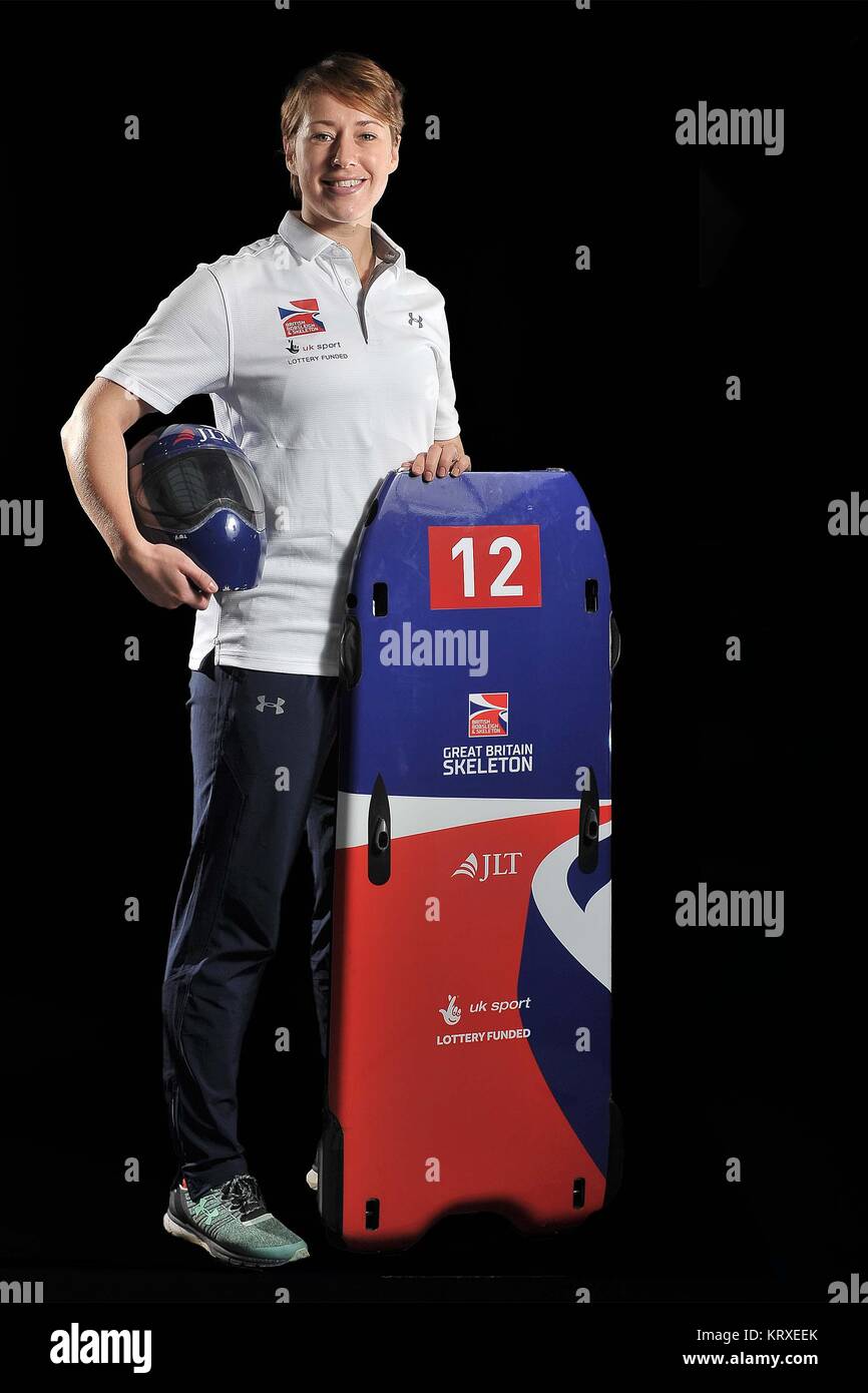 Bath University, Regno Unito. Xx Dec, 2017. Lizzy Yarnold. British scheletro media day. Bath University. Regno Unito. 20/12/2017. Credito: Sport In immagini/Alamy Live News Foto Stock