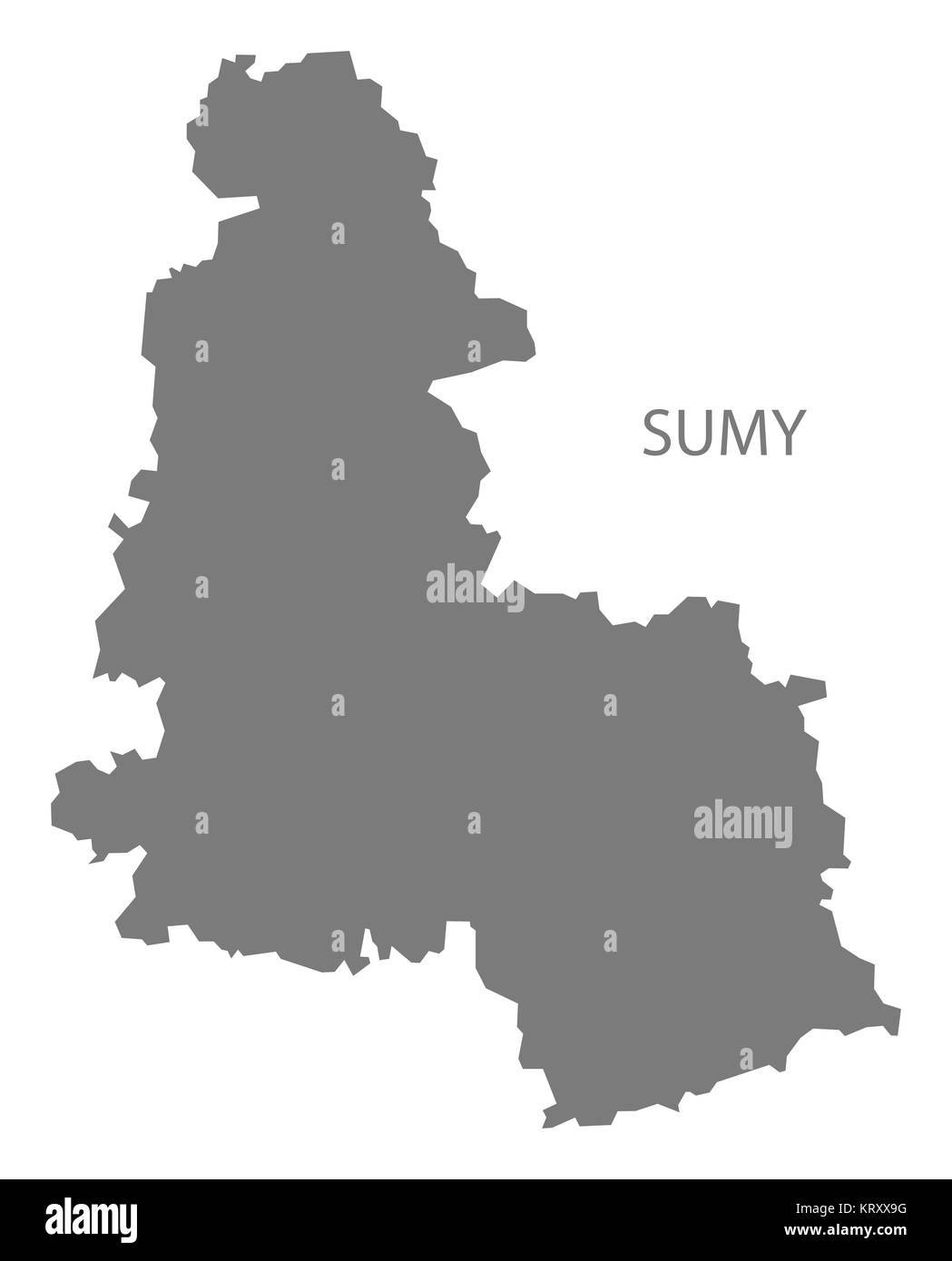 Sumy Ucraina Mappa grigio Foto Stock