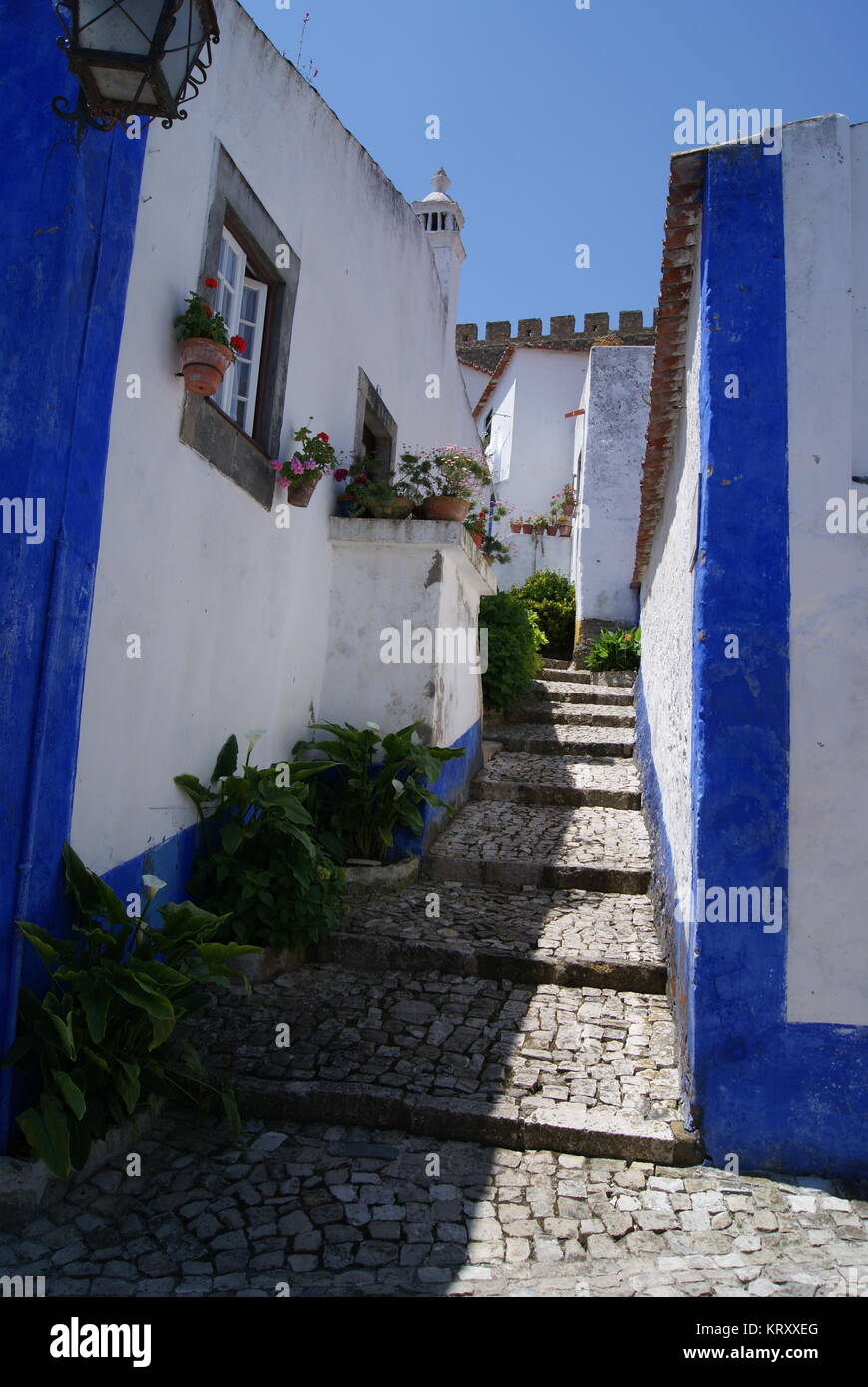Un giorno di Obidos, Portogallo Foto Stock