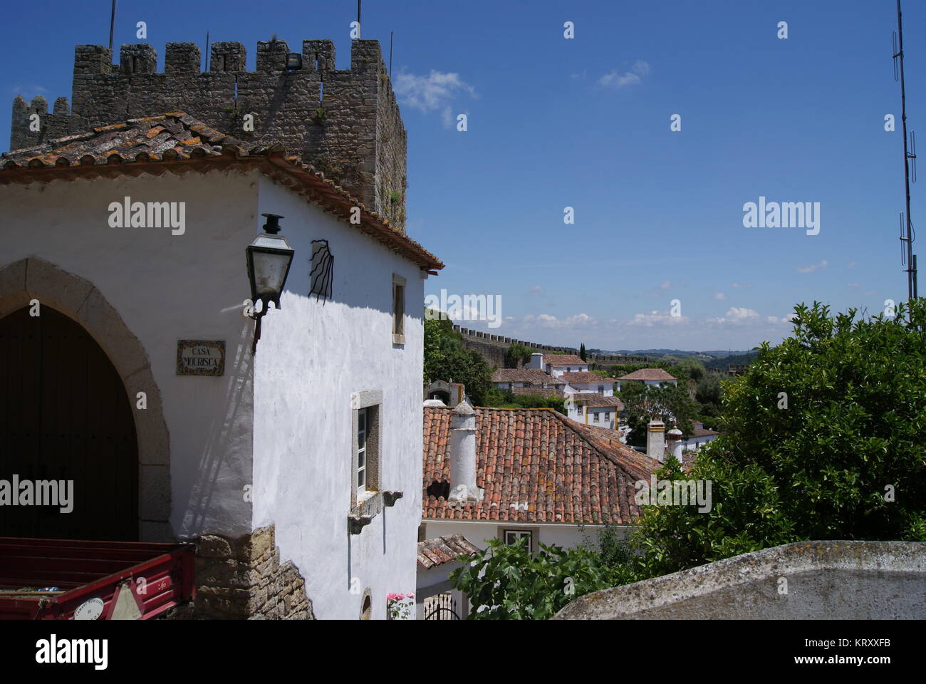 Un giorno di Obidos, Portogallo Foto Stock
