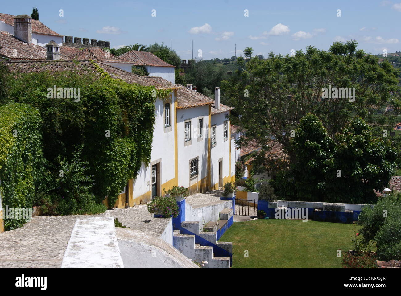 Un giorno di Obidos, Portogallo Foto Stock