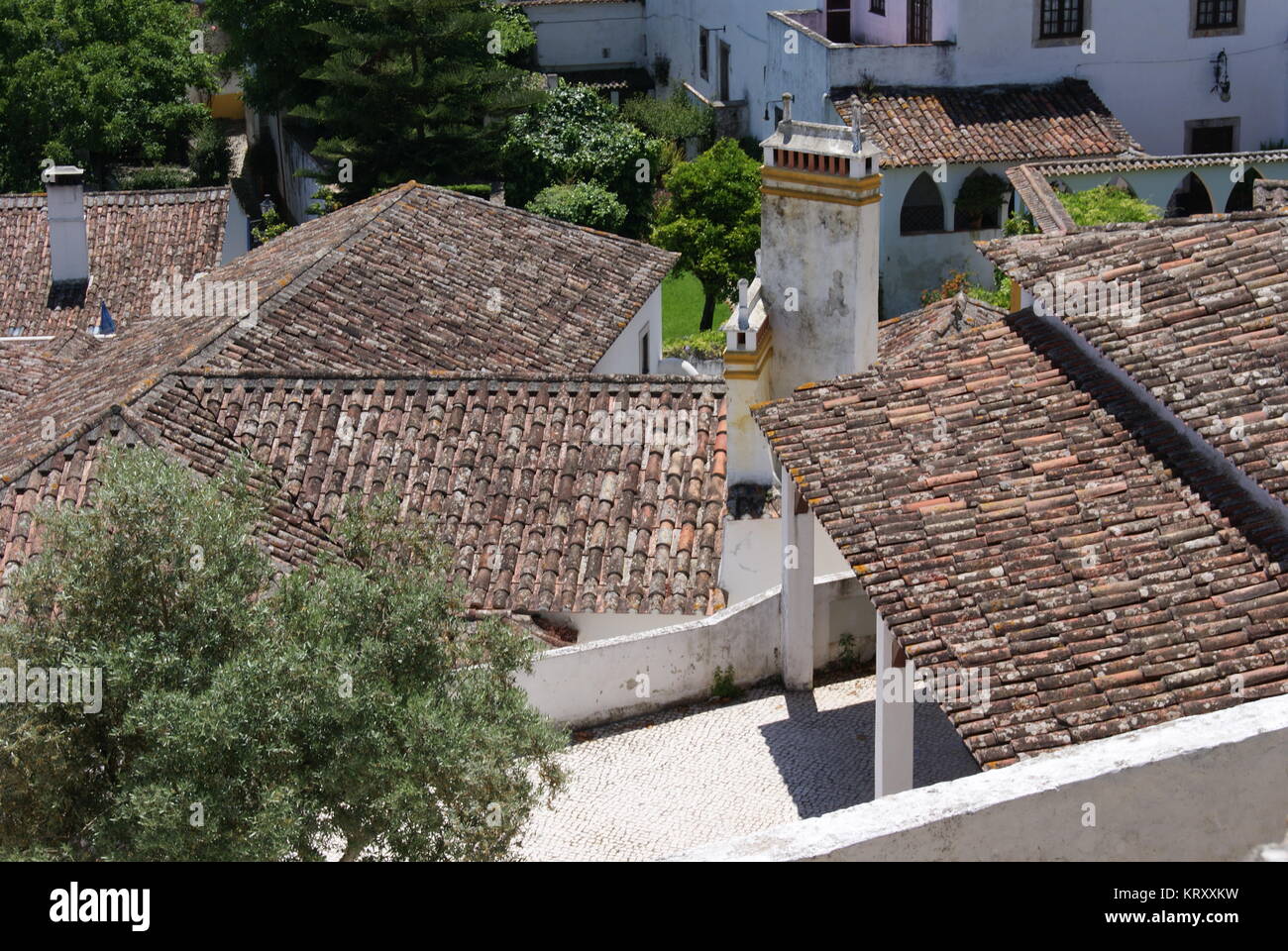 Un giorno di Obidos, Portogallo Foto Stock