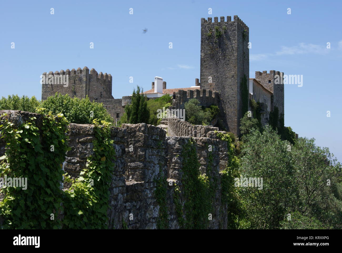 Obidos, Portogallo, una città fortificata Foto Stock