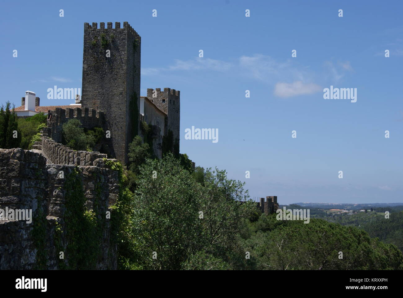 Obidos, Portogallo, una città fortificata Foto Stock