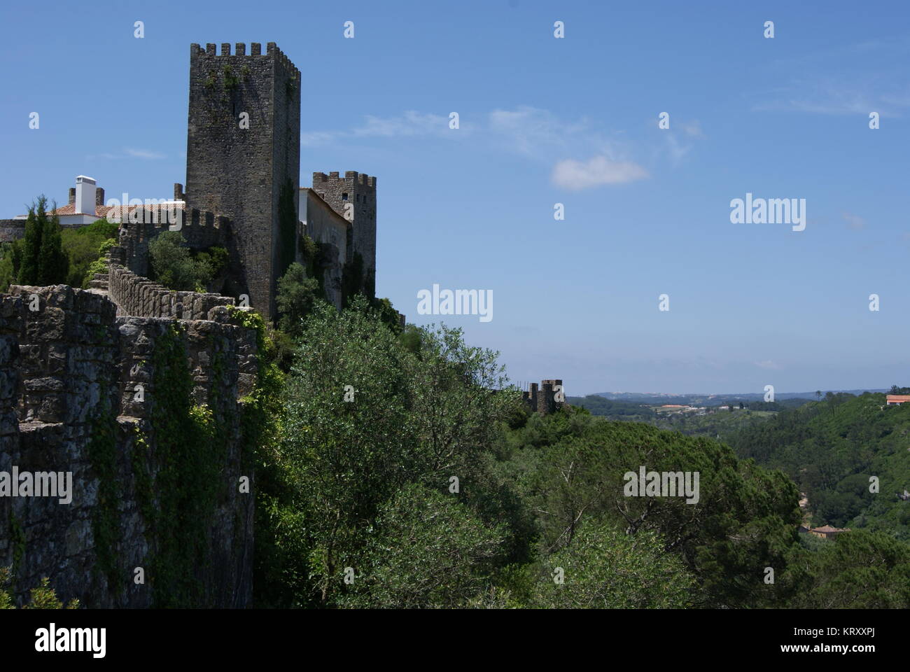 Obidos, Portogallo, una città fortificata Foto Stock