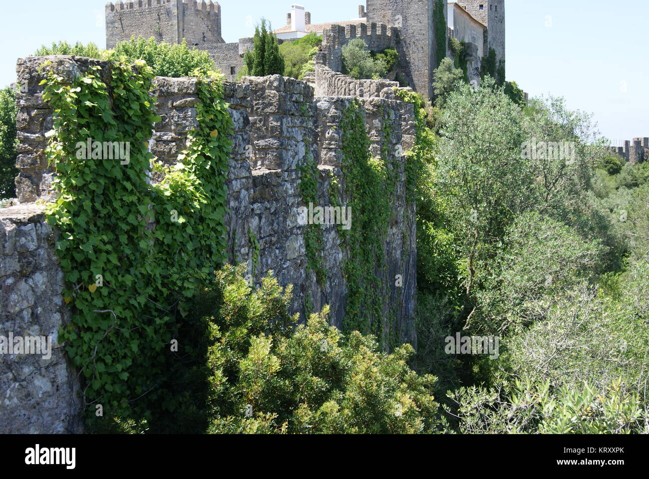 Obidos, Portogallo, una città fortificata Foto Stock