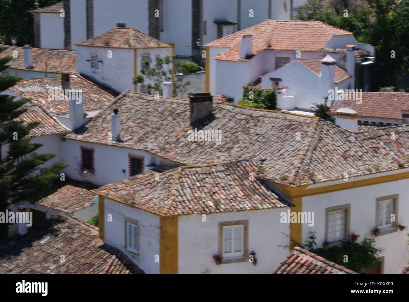 Obidos, Portogallo, una città fortificata Foto Stock