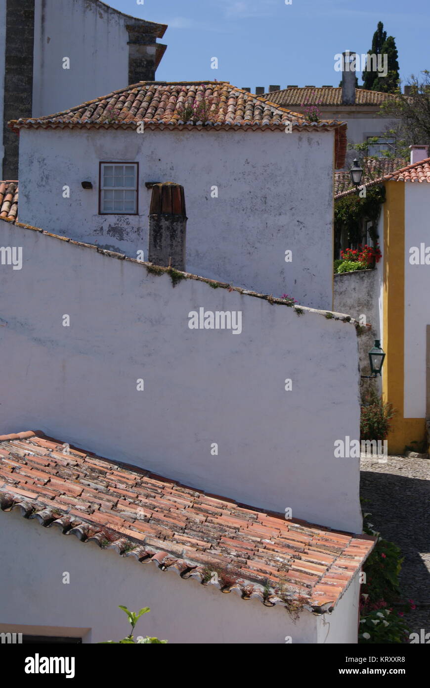 Obidos, Portogallo, una città fortificata Foto Stock
