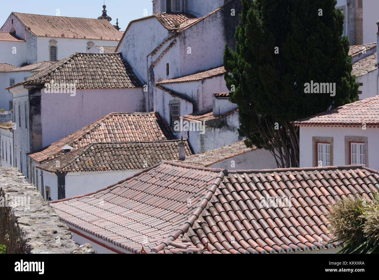 Obidos, Portogallo, una città fortificata Foto Stock