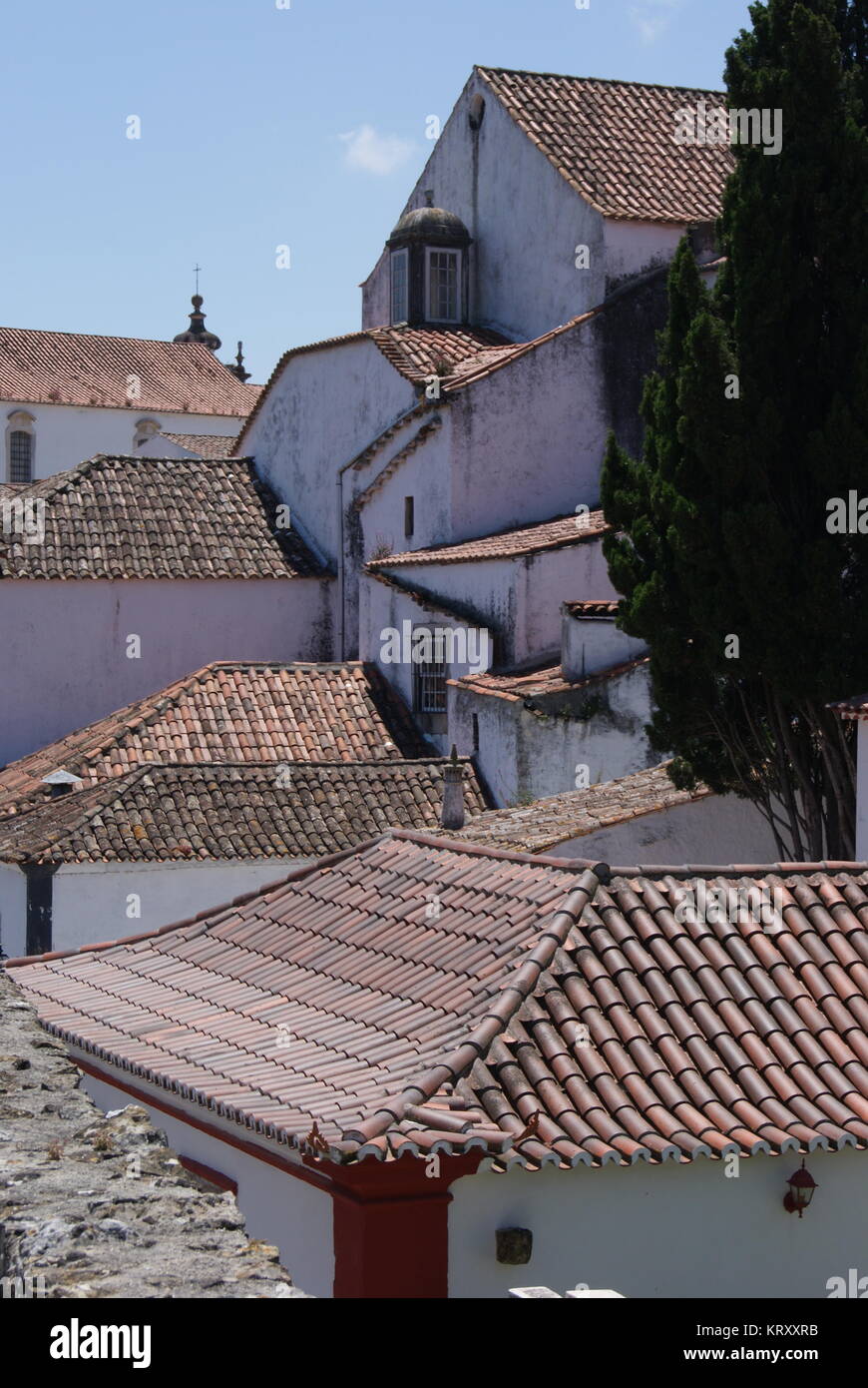 Obidos, Portogallo, una città fortificata Foto Stock