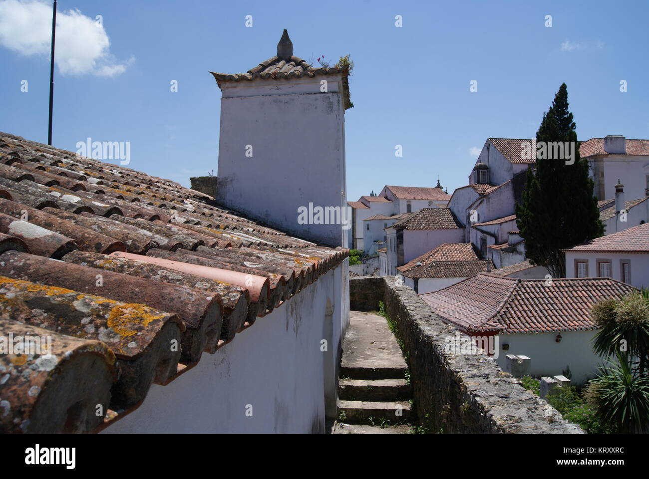 Obidos, Portogallo, una città fortificata Foto Stock