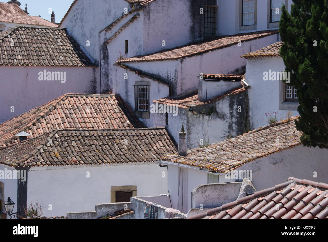Obidos, Portogallo, una città fortificata Foto Stock