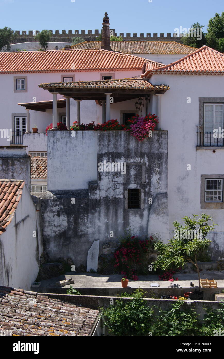 Un giorno di Obidos, Portogallo Foto Stock