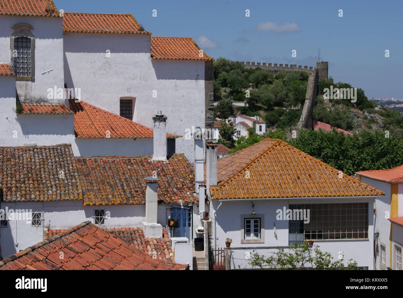 Un giorno di Obidos, Portogallo Foto Stock
