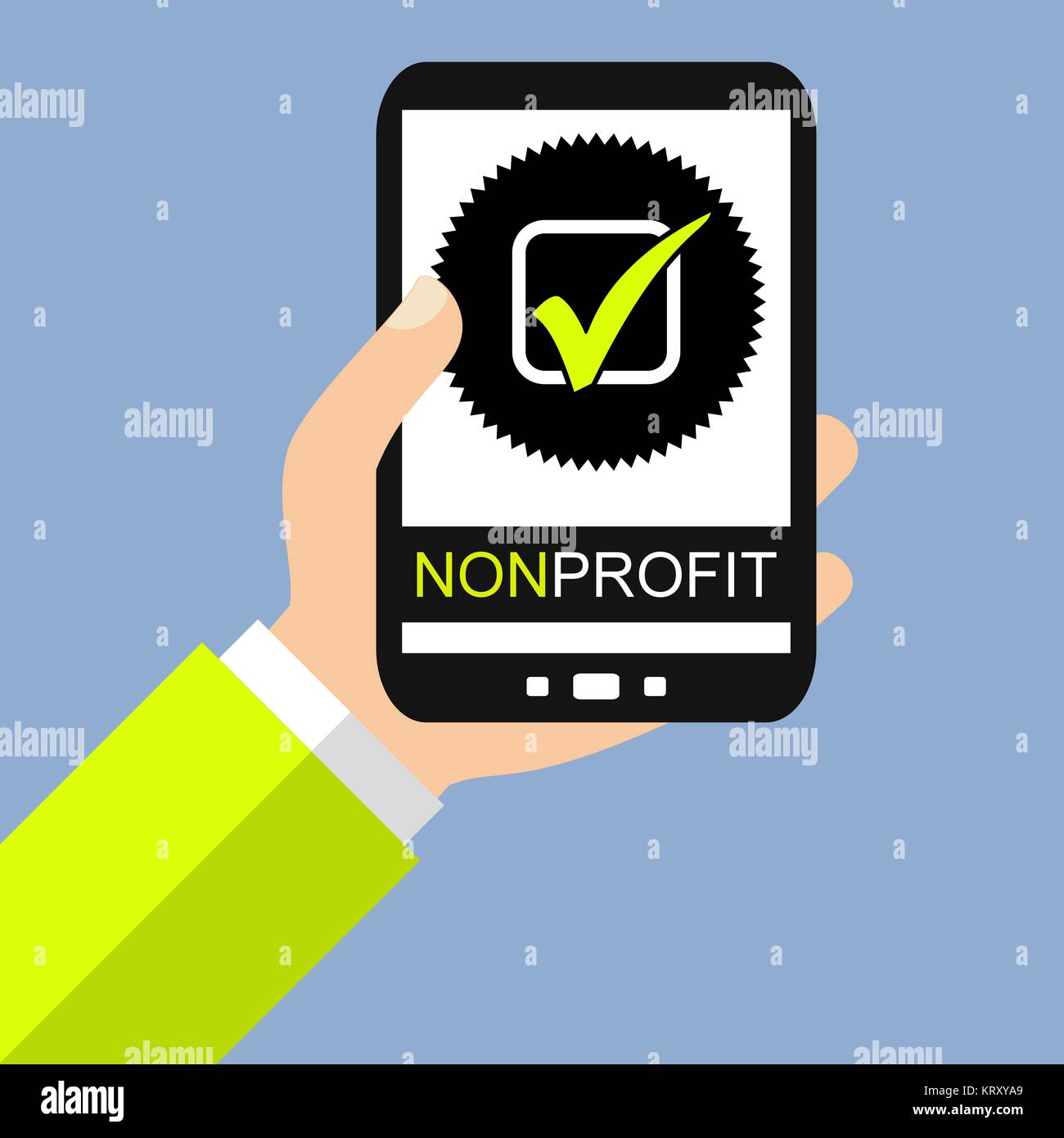 No-profit sullo smartphone Foto Stock