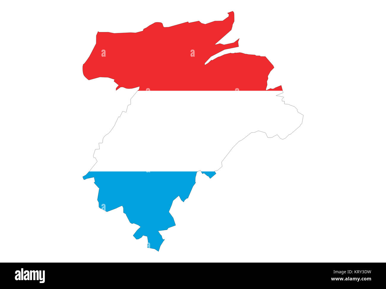 Chiudere fino sulla Lituania mappa su sfondo bianco,senza ombre Foto Stock