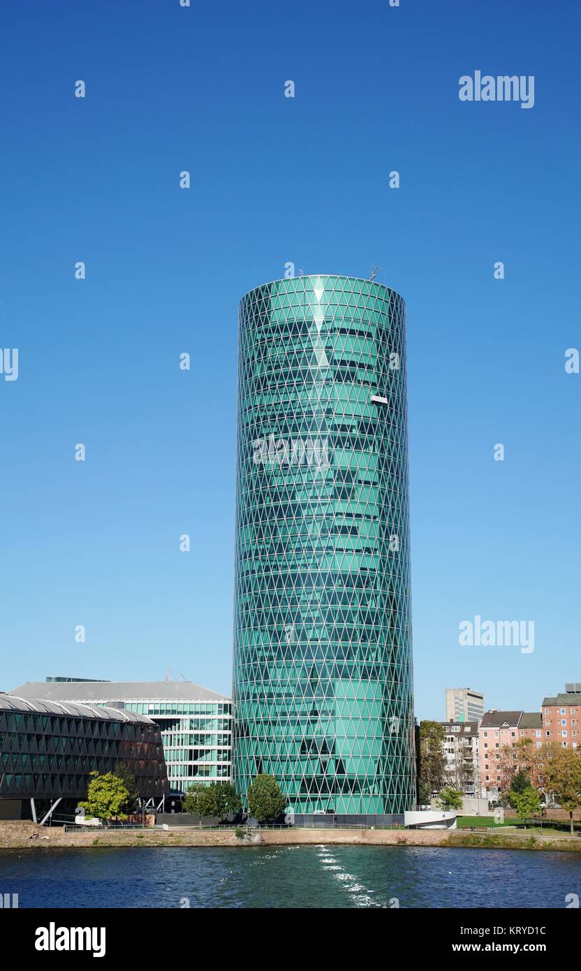 francoforte westhafen torre Foto Stock