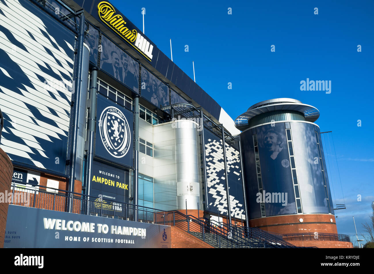 Stadio dh Football esterno HAMPDEN PARK STADIUM GLASGOW SCOZIA entrata A Scottish International Foto Stock