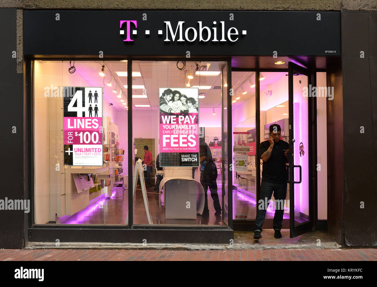 Shop, T-Mobils, Boston, Massachusetts, USA, T-Mobile, USA Foto Stock