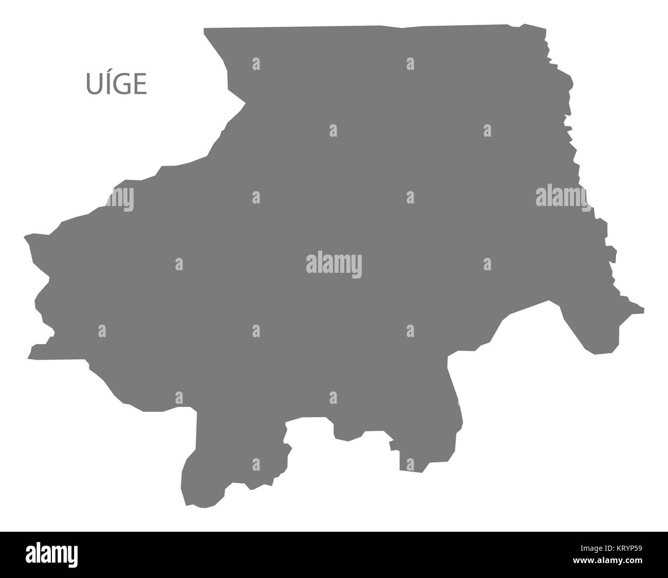 Uige Angola Mappa grigio Foto Stock
