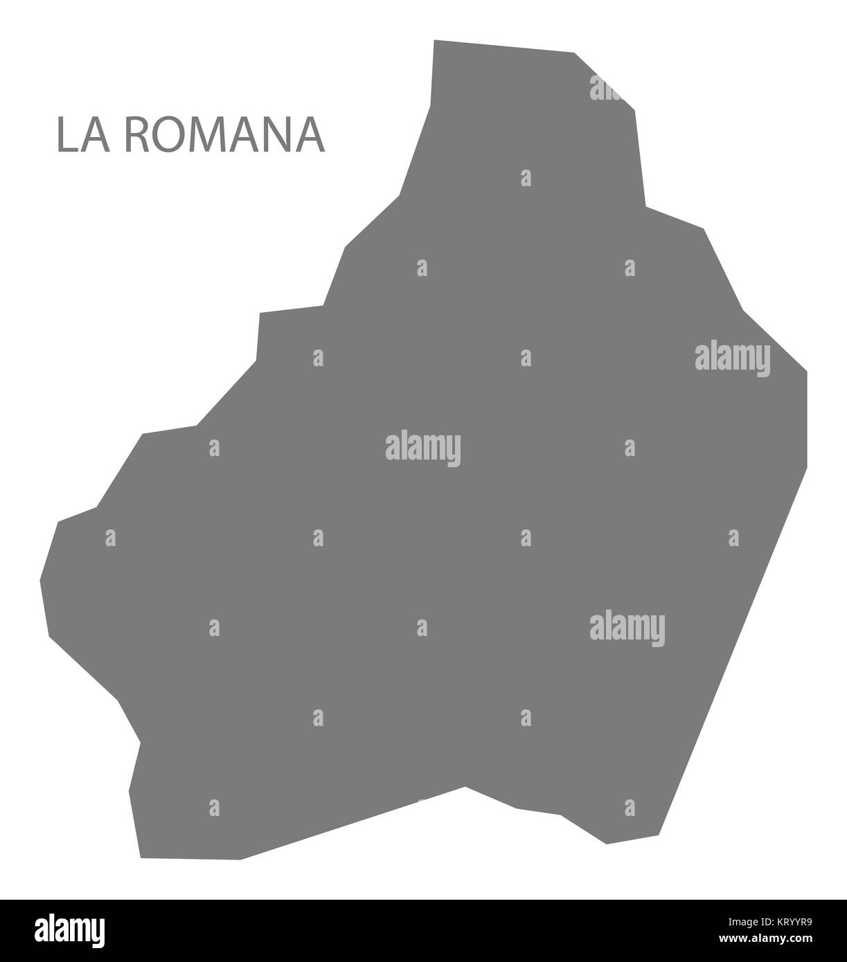 La Romana Repubblica Dominicana Mappa grigio Foto Stock