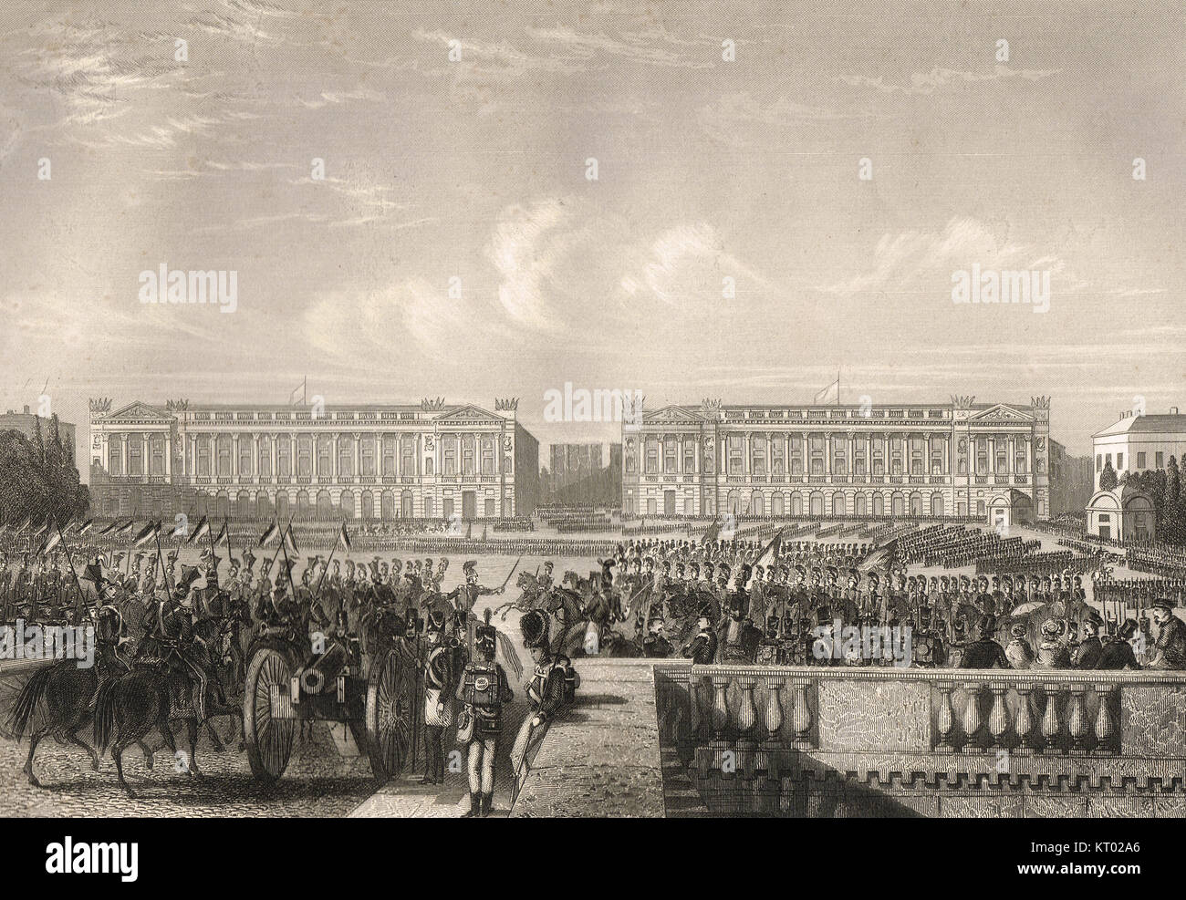 Entrata degli alleati in Parigi, 7 luglio 1815. Campagna di Waterloo, Waterloo a Parigi 2-7 Luglio Foto Stock