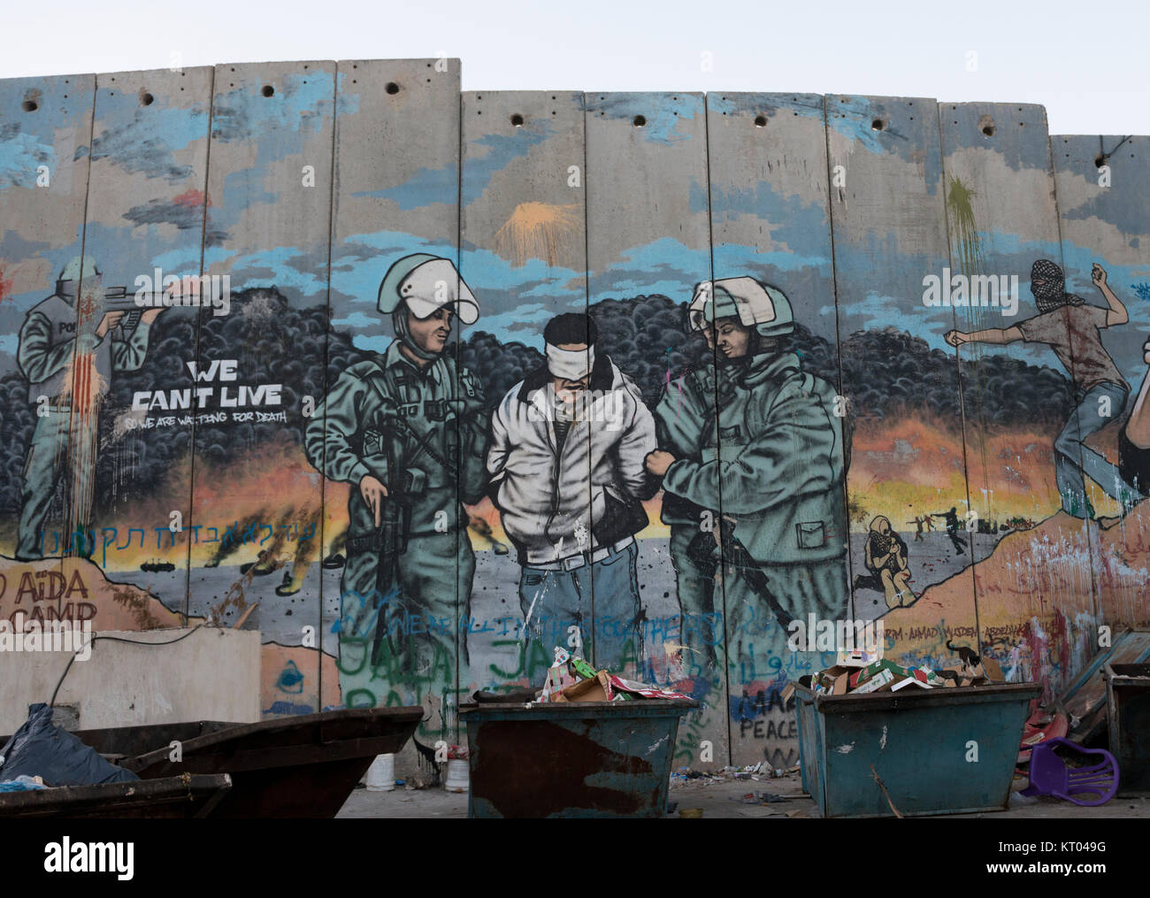 La Cisgiordania parete, Stato di Palestina Foto Stock