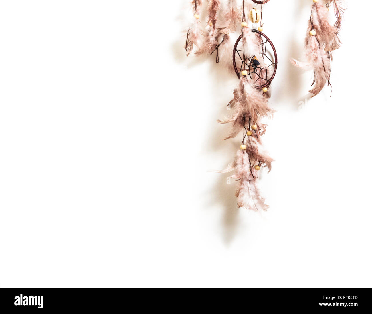 Native American dream catcher isolati su sfondo bianco Foto Stock