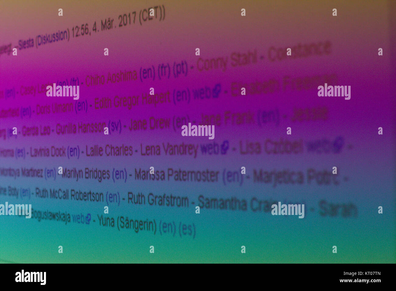 L'editatona ArtAndFeminism tenutasi a Graz nel marzo 2017 è stata un evento collaborativo incentrato sul miglioramento della rappresentazione delle donne nell'arte e nella cultura su Wikipedia. Foto Stock