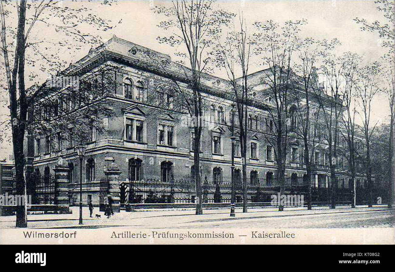 La *Artilleriepruefungskommission* (Commissione di collaudo dell'artiglieria) dal 1909 circa era un'organizzazione militare tedesca responsabile del collaudo delle attrezzature di artiglieria. Questo gruppo storico faceva parte dello sviluppo militare all'inizio del XX secolo. Foto Stock
