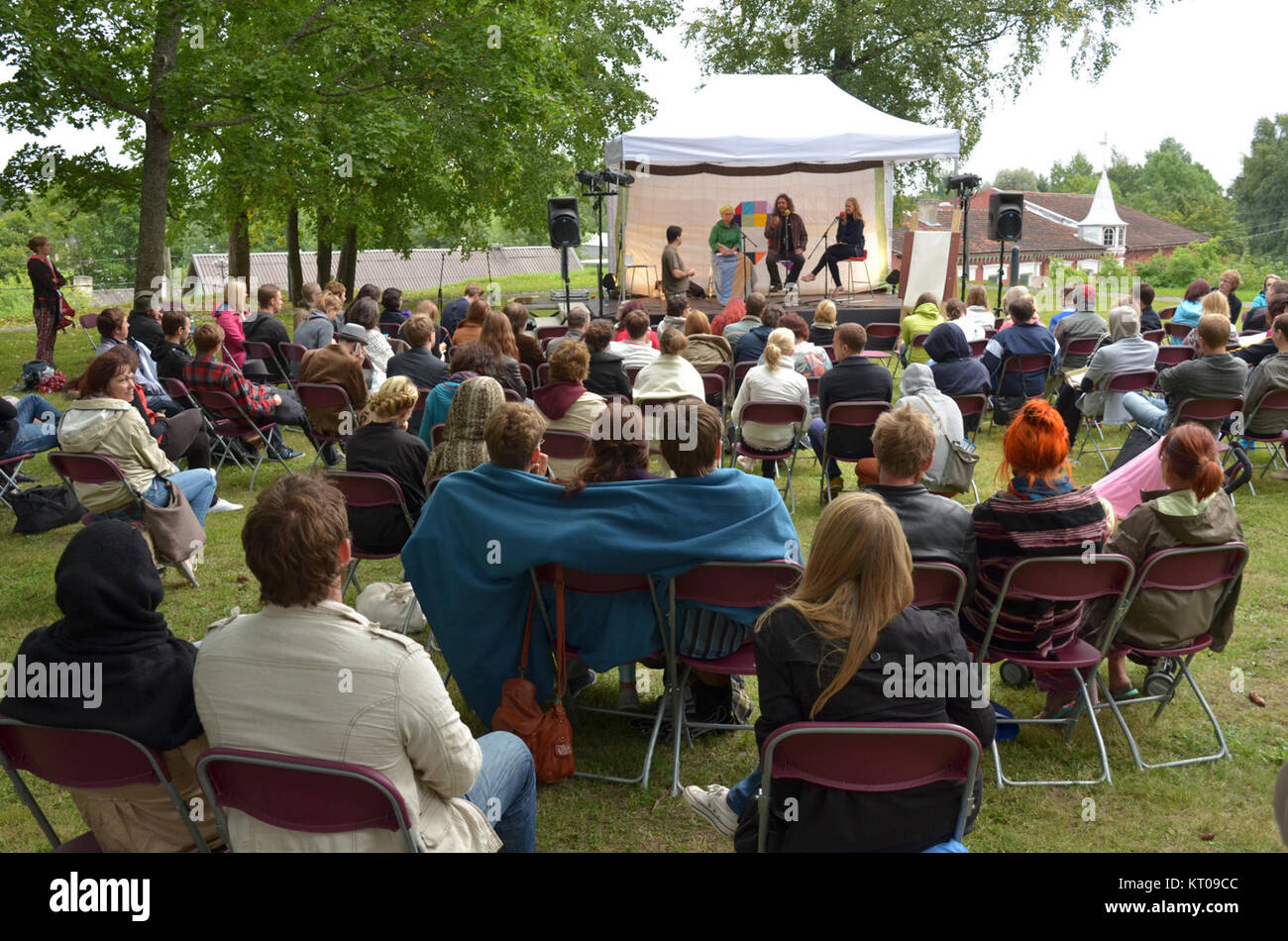 Arvamusfestivali, o Opinion Festival, è un evento in Estonia incentrato su discussioni e dibattiti sulla politica, la società e le questioni attuali. Esso riunisce le personalità pubbliche e il pubblico per il dialogo. Foto Stock
