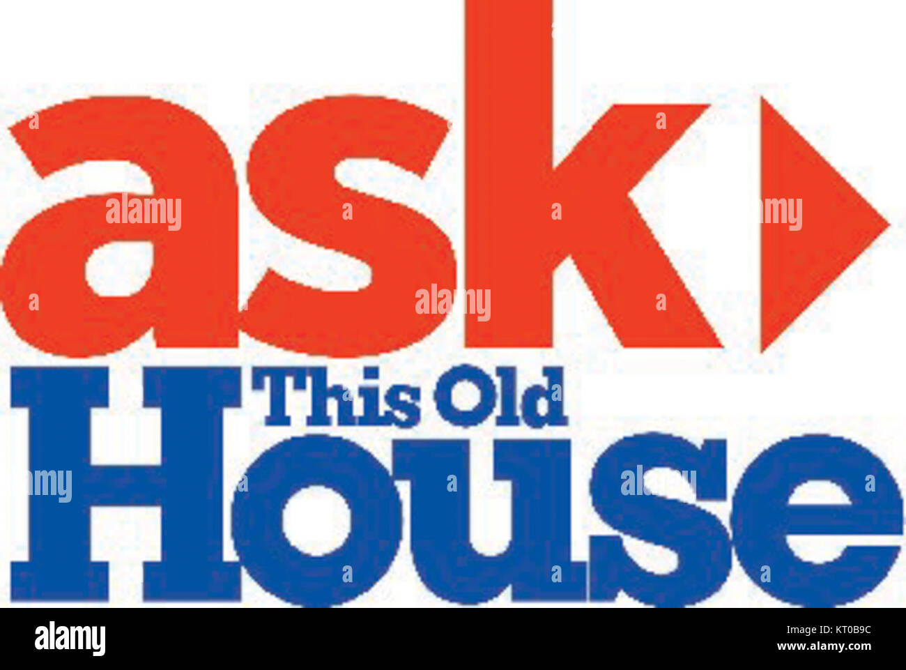 Il logo di "Chiedi a questa vecchia casa" del 2013, che rappresenta la popolare serie televisiva di miglioramento della casa. Lo spettacolo fornisce consigli esperti su vari progetti di riparazione e ristrutturazione di abitazioni. Foto Stock