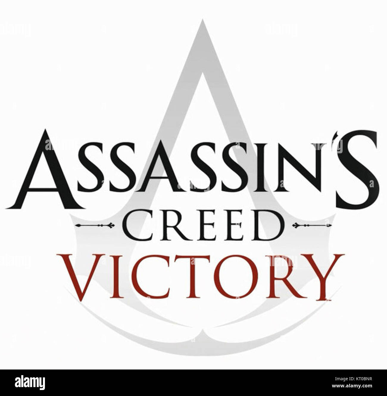 Il logo di Assassin's Creed Victory rappresenta un momento cruciale della serie di videogiochi, evidenziando il suo legame con l'era vittoriana britannica e il mondo degli assassini. Foto Stock