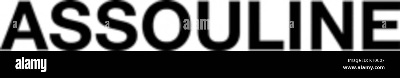 Il logo Assouline rappresenta l'identità di brandâ, nota per le sue pubblicazioni e i libri di lusso. Il logo riflette l'eleganza e il design di fascia alta associati al marchio. Foto Stock