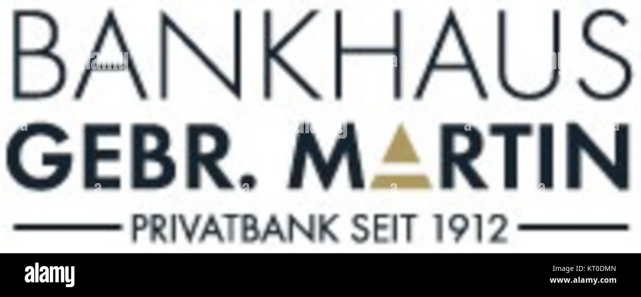 Bankhaus Gebr. Martin è un'istituzione finanziaria tedesca. Il logo rappresenta l'identità dell'azienda nel settore bancario, simboleggiando la sua storia e i suoi servizi nel settore finanziario tedesco. Foto Stock