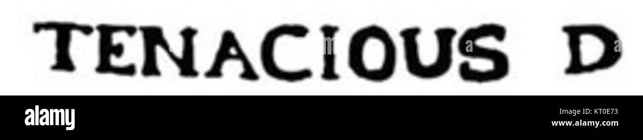 BBS Tenacious D si riferisce probabilmente alla rock band americana Tenacious D, nota per il loro stile comico e le loro esibizioni energiche. La band, guidata da Jack Black e Kyle Gass, ha ottenuto un ampio seguito nelle industrie musicali e di intrattenimento. Foto Stock