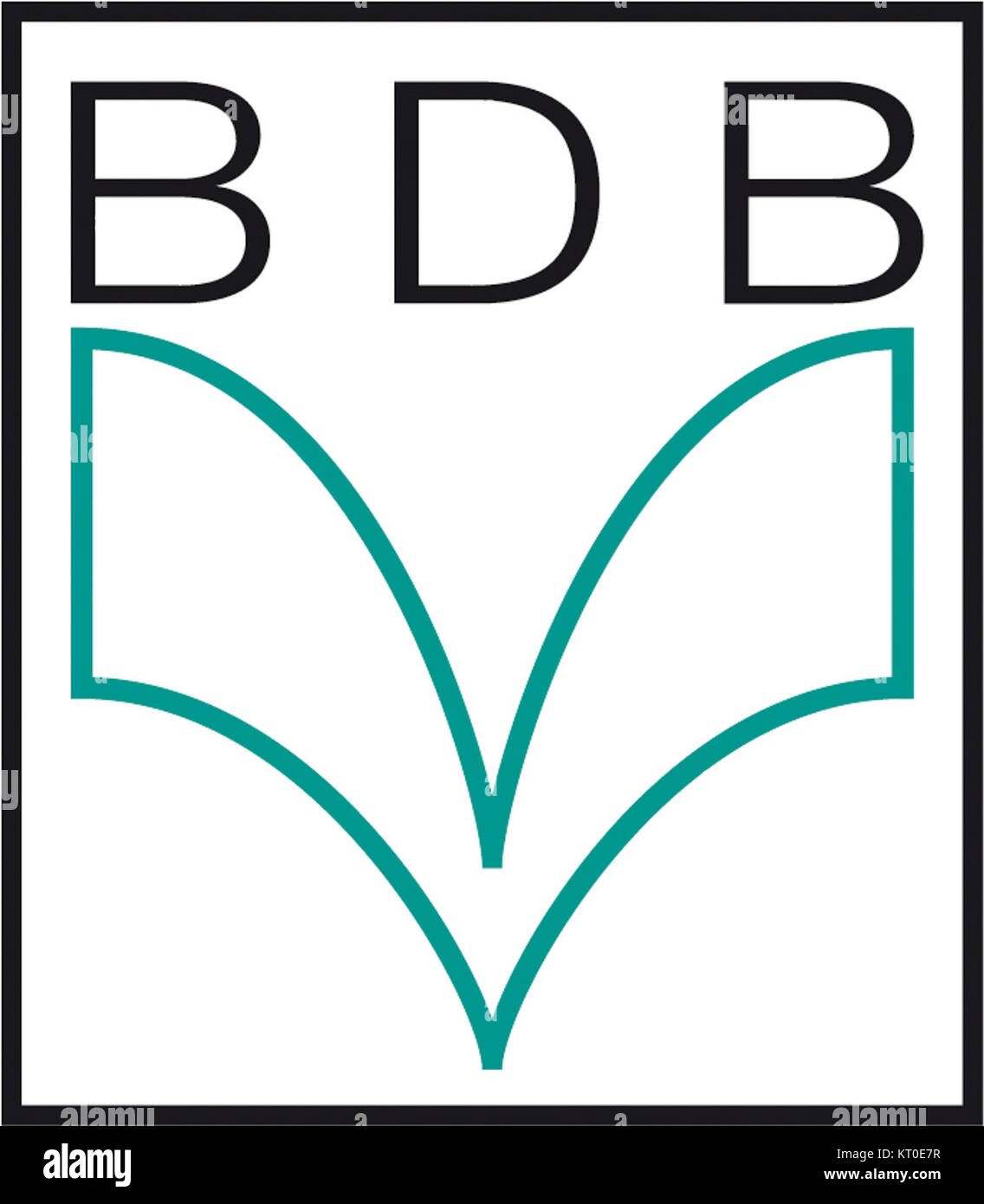 Il logo BDB rappresenta la Bundesverband Deutscher Bestatter (Associazione federale dei direttori funebri tedeschi), un'organizzazione che fornisce servizi e supporto ai direttori funebri in tutta la Germania. L'associazione si concentra sugli standard professionali e sull'etica all'interno dell'industria funeraria. Foto Stock
