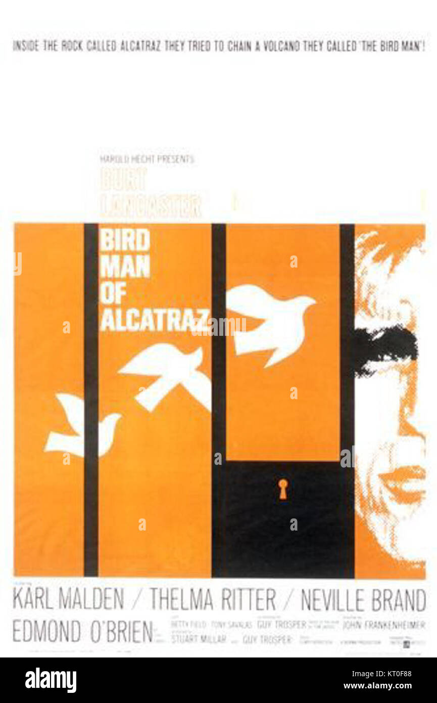Un riferimento al film del 1962 "Birdman of Alcatraz", con Burt Lancaster, basato sulla vita di Robert Stroud, un famoso prigioniero ed esperto di uccelli. Foto Stock