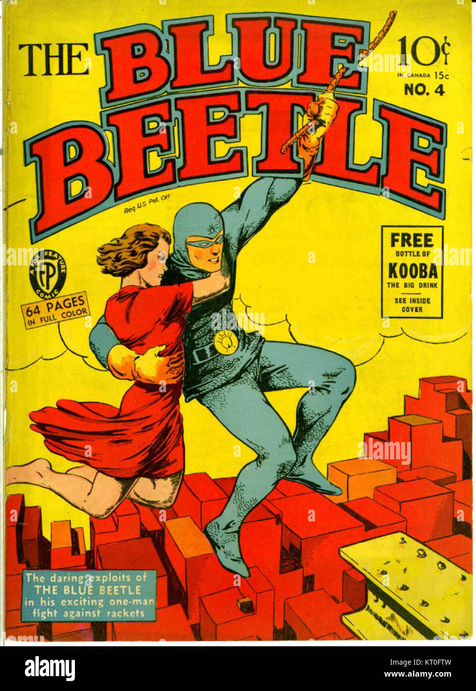 Blue Beetle è un supereroe nell'universo DC Comics, noto per la sua avanzata tecnologia aliena e le sue abilità di lotta al crimine. Il personaggio è apparso in varie serie a fumetti dagli anni '1930 Foto Stock