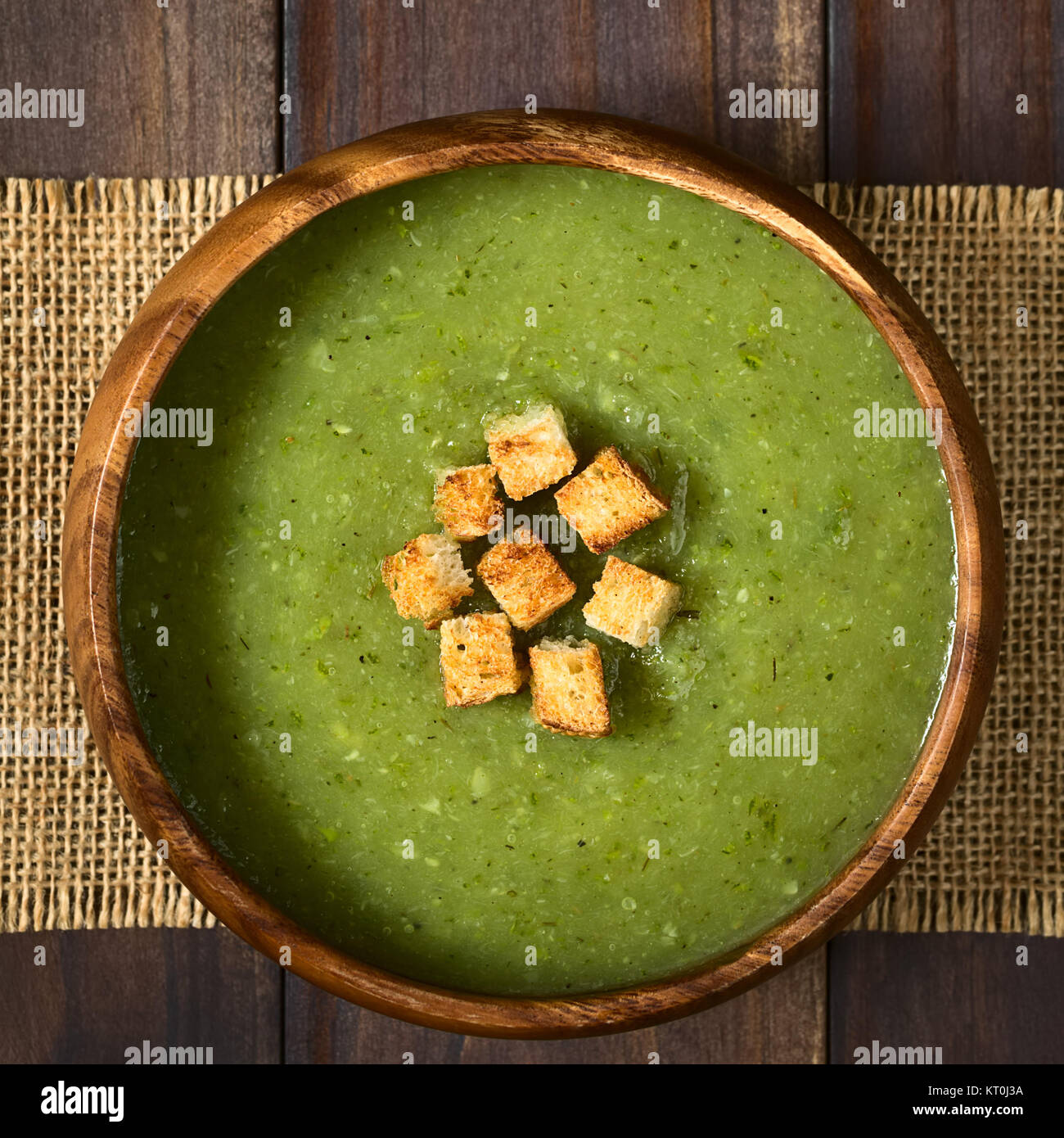 Crema di zuppa di zucchine Foto Stock