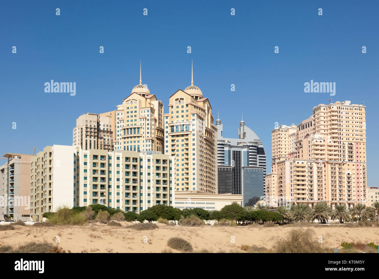 Dubai Academic lo skyline della citta'. Emirati Arabi Uniti, Medio Oriente Foto Stock