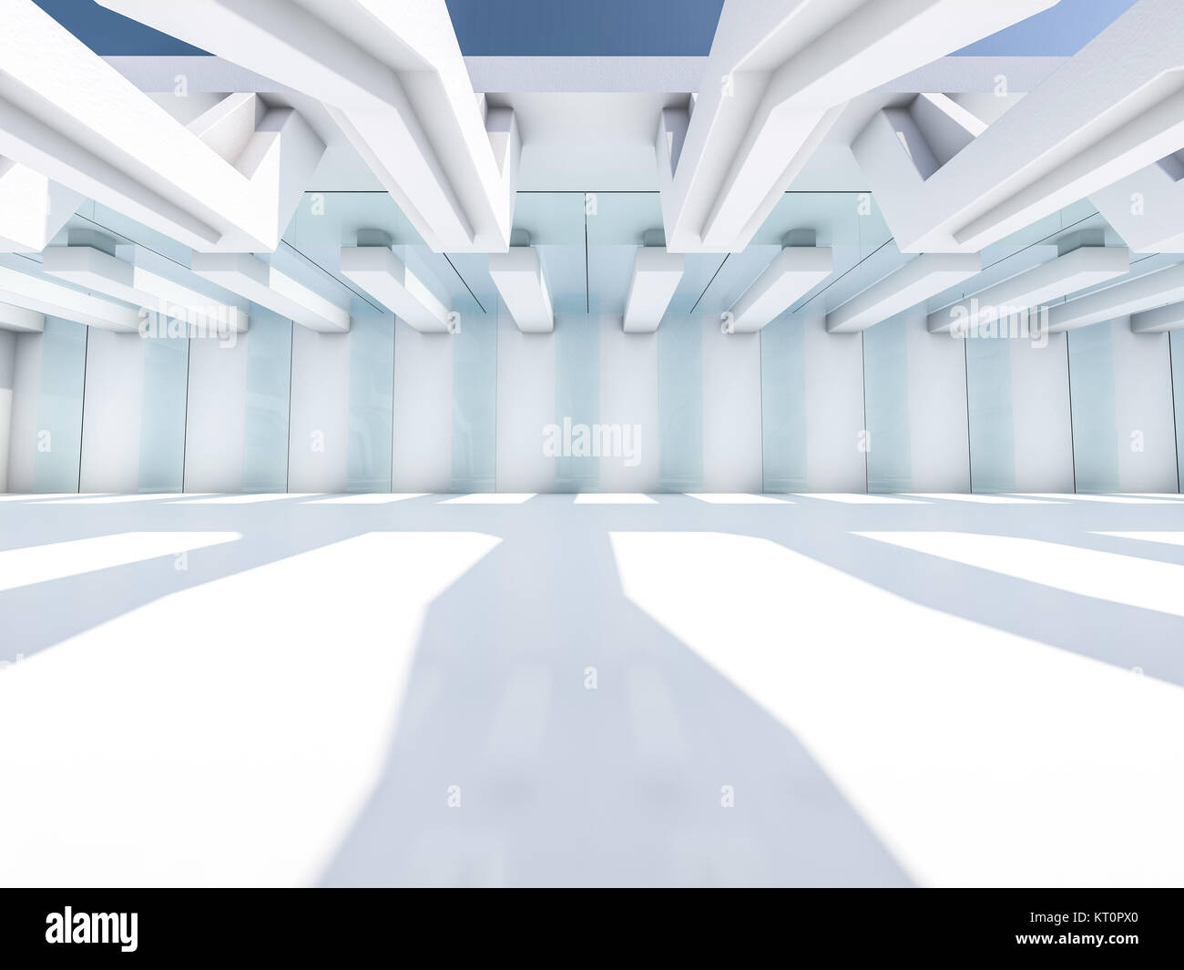 Vuoto interno bianco. Il rendering 3D Foto Stock