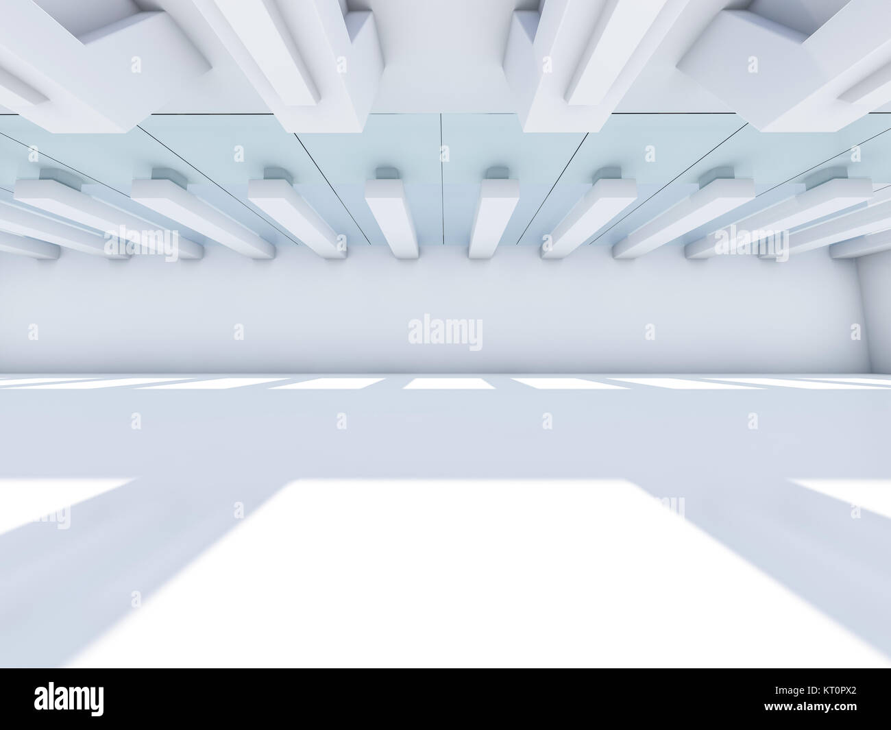 Vuoto interno bianco. Il rendering 3D Foto Stock