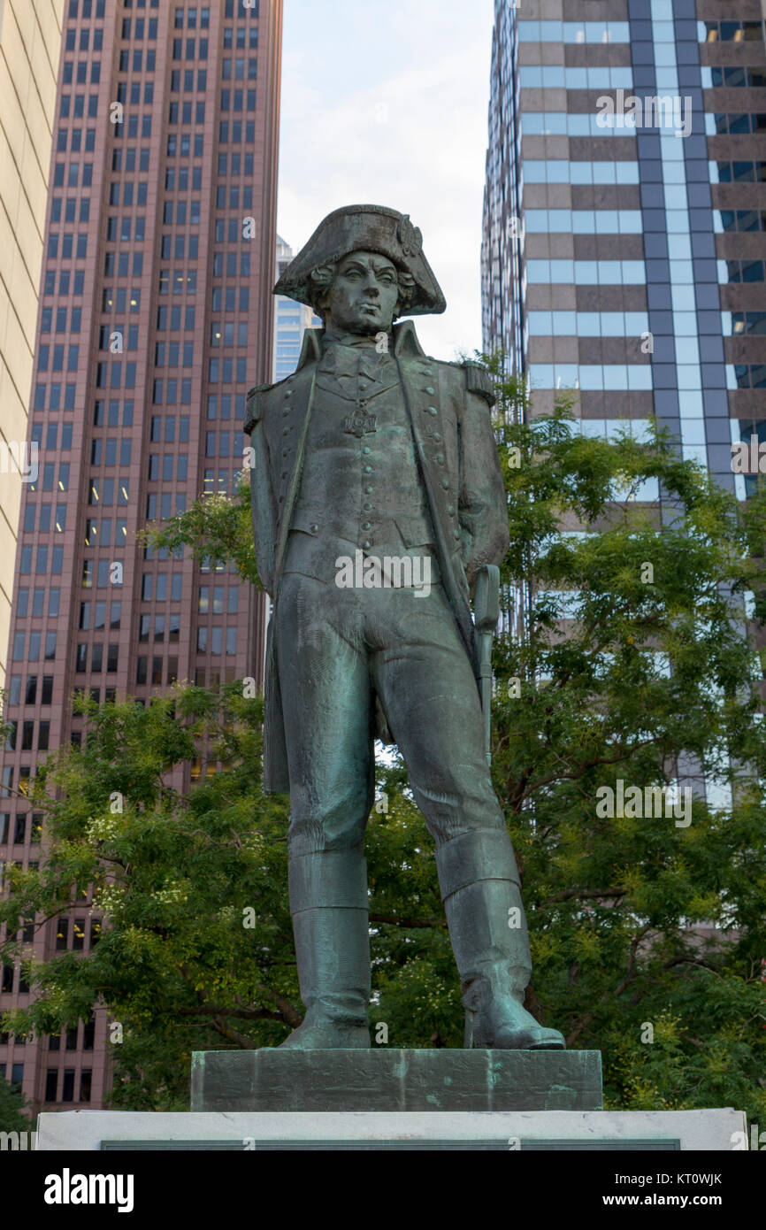 Il Thaddeus Kosciuszko monumento vicino a Logan Square, Philadelphia, Pennsylvania, Stati Uniti. Foto Stock