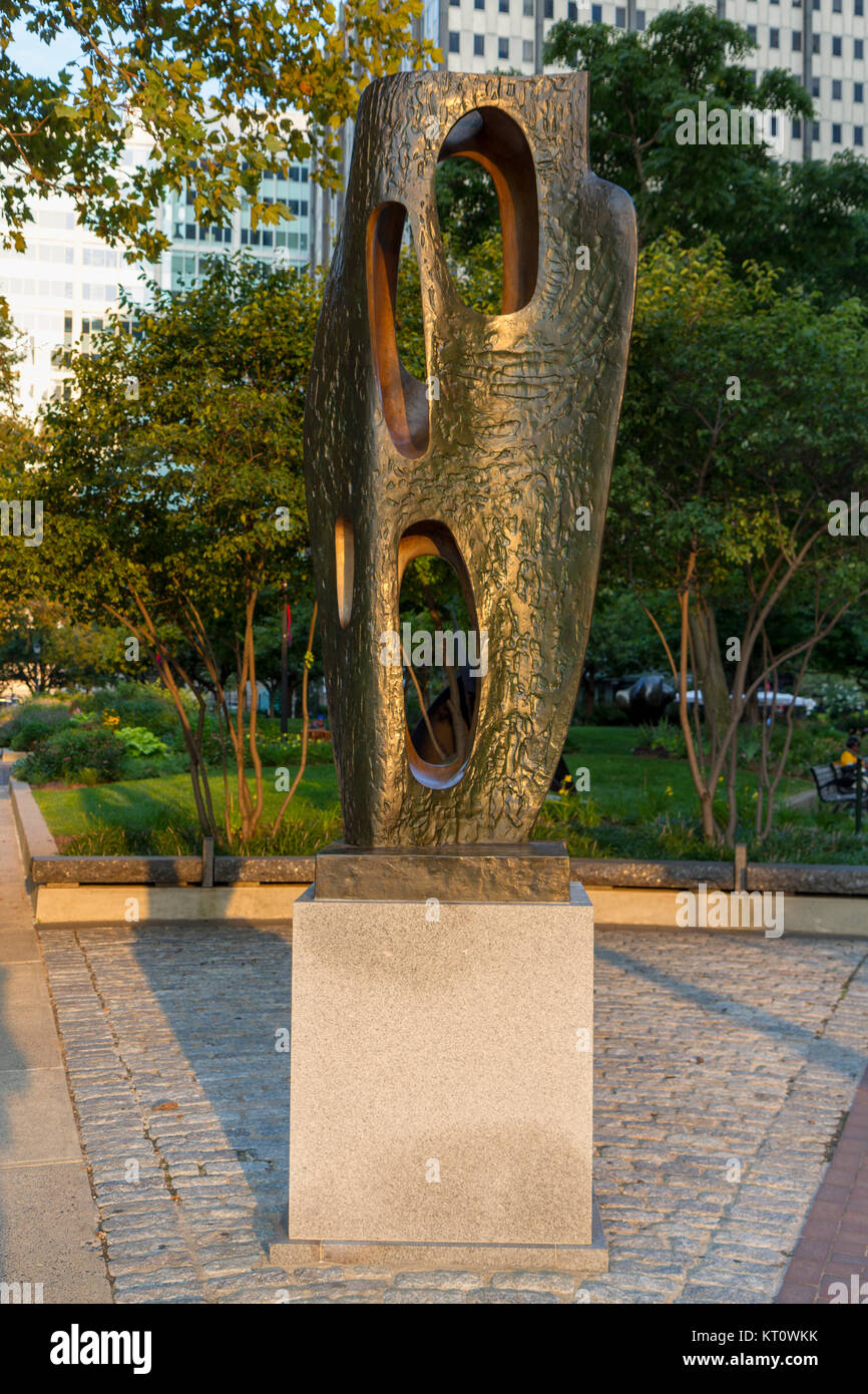 Insolita arte all'aperto/scultura in Philadelphia, Pennsylvania, Stati Uniti. Foto Stock