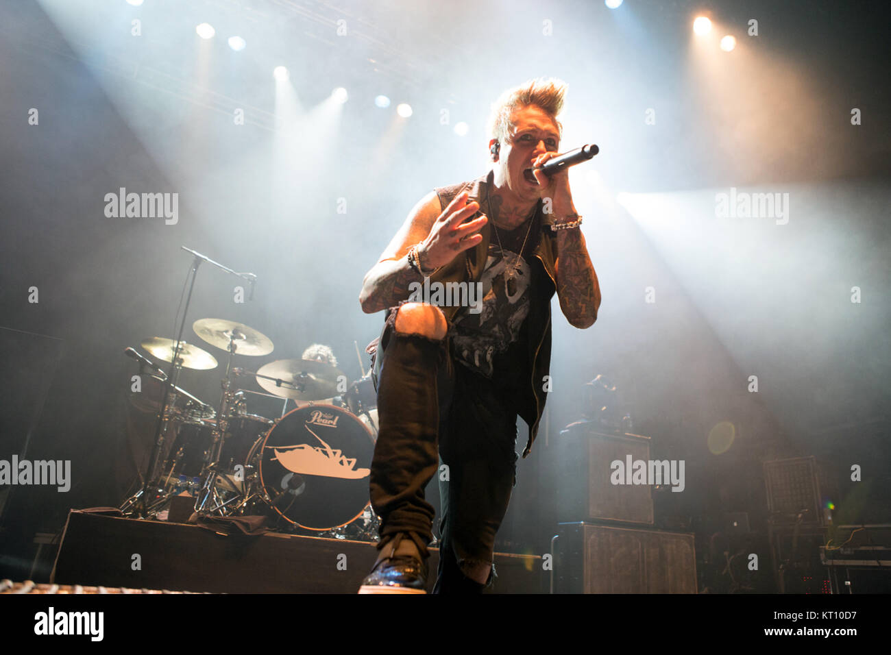 Il rock americano metal band Papa Roach esegue un concerto dal vivo a Sentrum scena in Oslo. Qui il cantante Jacoby Shaddix è visto dal vivo sul palco. Norvegia, 05/11 2015. Foto Stock