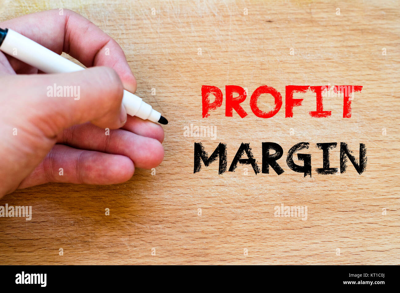 Margine di profitto il concetto di testo Foto Stock