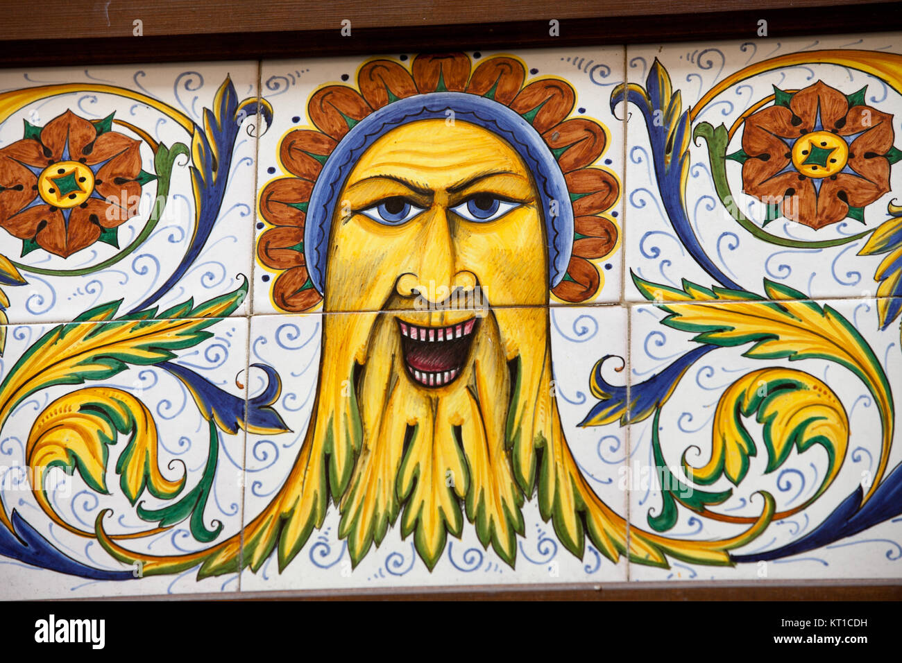 Assisi - dipinta a mano piastrella Foto Stock