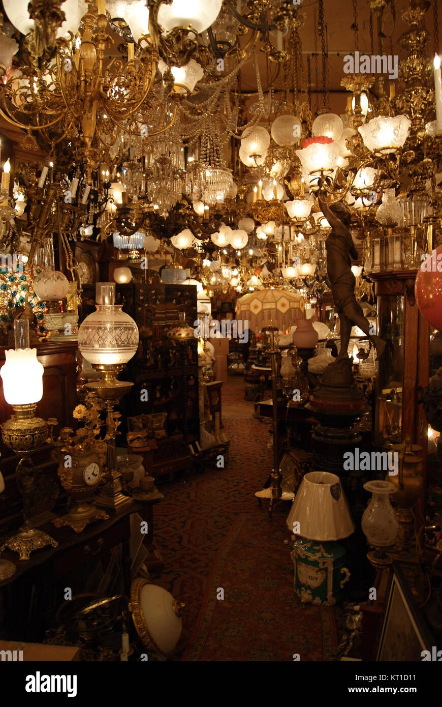 Un antico negozio di luce a Filadelfia Foto Stock